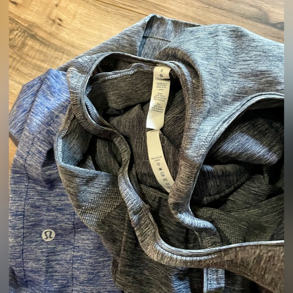 Lululemon jumpsuit bodysuit grey blue ombré full length tank size 8 euc - Picture 4 of 5